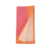 Saro Lifestyle Color-Blocked Edge Napkin (Set Of 4), Pink, 20"x20"
