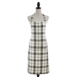 Saro Lifestyle Plaid Apron, 24"x36", Grey -Saro Lifestyle GUEST 4397d0fd c1db 4d93 aed1 52d180d6bdec