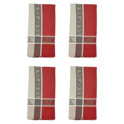 Saro Lifestyle Jacquard Christmas Napkin, 20" Square, Red (Set Of 4) 4 Saro Lifestyle Jacquard Christmas Napkin, 20" Square, Red (Set Of 4) - Image 2