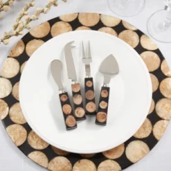 Saro Lifestyle Wood And Resin Fusion Cheese Cutlery Set, Black 8 Saro Lifestyle Wood And Resin Fusion Cheese Cutlery Set, Black -Saro Lifestyle GUEST 44670573 5933 4436 96a6 02d4b8dac668