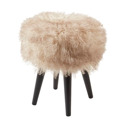 Saro Lifestyle Mongolian Lamb Fur Stool 8 Saro Lifestyle Mongolian Lamb Fur Stool - Image 6