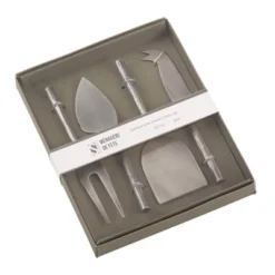 Saro Lifestyle Stainless Steel Cheese Set, Silver (Set Of 4)