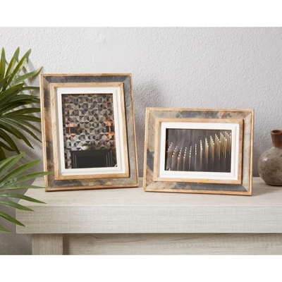 Saro Lifestyle Contemporary Wood And Slate Photo Frame 4 Saro Lifestyle Contemporary Wood And Slate Photo Frame - Image 2