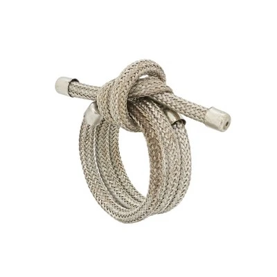 Saro Lifestyle Metal Napkin Rings With Knotted Rope Design (Set Of 4) 6 Saro Lifestyle Metal Napkin Rings With Knotted Rope Design (Set Of 4) - Image 4