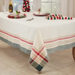 Saro Lifestyle Merry Pines Dobby Tablecloth -Saro Lifestyle GUEST 4b92c203 2aba 4db9 bbf5 154c0f0d0a2c