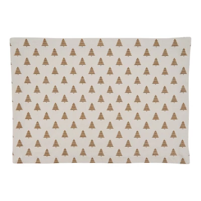 Saro Lifestyle Christmas Trees Placemat, 14"x20" Oblong, Gold (Set Of 4) 7 Saro Lifestyle Christmas Trees Placemat, 14"x20" Oblong, Gold (Set Of 4) - Image 5