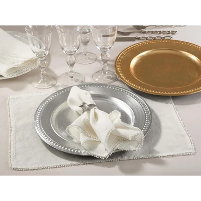 Saro Lifestyle Dots Design Charger Plate (Set Of 4) 4 Saro Lifestyle Dots Design Charger Plate (Set Of 4) - Image 2