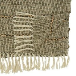 Saro Lifestyle Long Table Runner With Striped Design, Beige, 16" X 72"