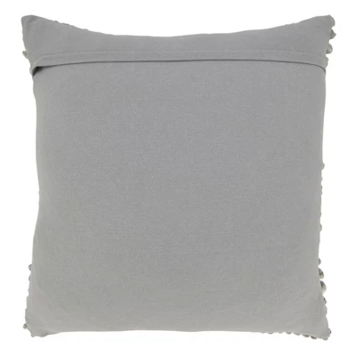 Saro Lifestyle Outdoor Oasis Tufted Poly Filled Throw Pillow, Gray, 20"x20" 3 Saro Lifestyle Outdoor Oasis Tufted Poly Filled Throw Pillow, Gray, 20"x20"