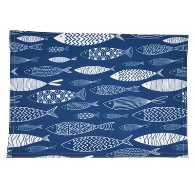 Saro Lifestyle Fish Print Table Mats 6 Saro Lifestyle Fish Print Table Mats - Image 4