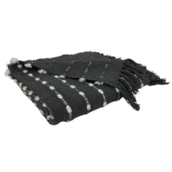 50"x60" Dual-Tone Striped Throw Blanket Black - Saro Lifestyle 7 50"x60" Dual-Tone Striped Throw Blanket Black - Saro Lifestyle -Saro Lifestyle GUEST 540be19e 00cf 4053 971c a727594bebe9