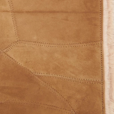 Saro Lifestyle Artisan Patchwork Leather Throw 4 Saro Lifestyle Artisan Patchwork Leather Throw - Image 2