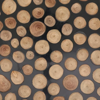 Saro Lifestyle Artisan Wood And Resin Charger Plate (Set Of 4), 13"x13", Black 5 Saro Lifestyle Artisan Wood And Resin Charger Plate (Set Of 4), 13"x13", Black - Image 3