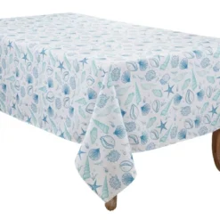 Saro Lifestyle Coastal Tablecloth With Seashell Design -Saro Lifestyle GUEST 58b910cd 1d1c 4e5c bf51 ea60db9b9693