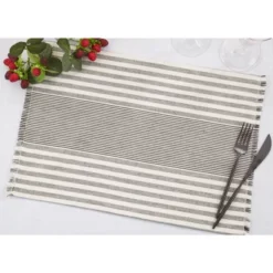 Saro Lifestyle Cotton Placemats With Stripe Design (Set Of 4) -Saro Lifestyle GUEST 59985410 c53f 4e3a 8ae2 a8edc70ce3a1