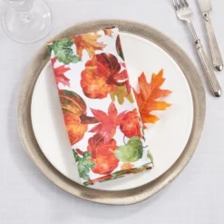 Saro Lifestyle Pumpkin Foliage Dinner Napkins (Set Of 4) -Saro Lifestyle GUEST 5a442585 a345 480a a9c7 34143b9263ca
