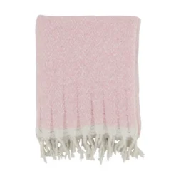Saro Lifestyle Chic Faux Mohair Herringbone Fringed Throw -Saro Lifestyle GUEST 5ab55546 7614 4ea0 a16e 20193984a821