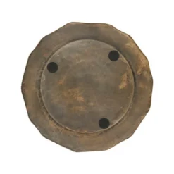 Saro Lifestyle Vintage Inspired Hammered Plate With Scalloped Rim (Set Of 4)