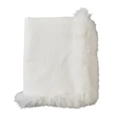 Saro Lifestyle Plush Lamb Fur Border Linen Throw Blanket 10 Saro Lifestyle Plush Lamb Fur Border Linen Throw Blanket -Saro Lifestyle GUEST 5cf52ad1 af56 404b 9646 fe1bf6f301ac