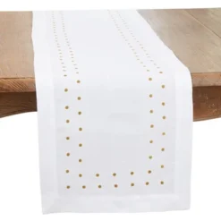 Saro Lifestyle Charming Polka Dot Table Runner With Classic Design -Saro Lifestyle GUEST 5d3eb313 ee57 4d94 a9f4 70ca049c8011