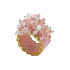 Saro Lifestyle Beaded Petal Delight Resin Napkin Ring (Set Of 4) -Saro Lifestyle GUEST 60022047 f26a 4fa8 b530 f6e41840e1cc
