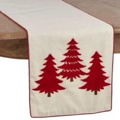 Saro Lifestyle Embroidered Christmas Tree Dining Table Runner 7 Saro Lifestyle Embroidered Christmas Tree Dining Table Runner -Saro Lifestyle GUEST 63ce5e6b 5789 4917 b004 dffe806b1987
