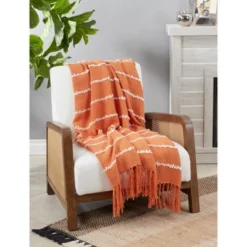 Saro Lifestyle Striped Throw With Tasseled Edges -Saro Lifestyle GUEST 640ae1ad e954 4455 8fd6 ebe05c334c71