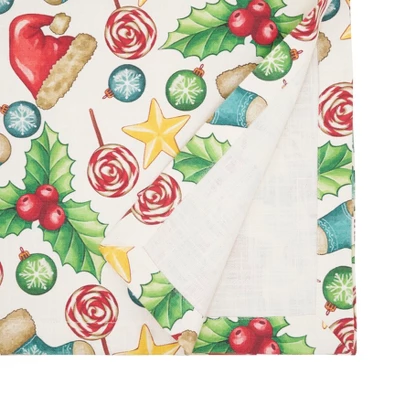 Saro Lifestyle Christmas Table Runner, 14"x72", Multi 3 Saro Lifestyle Christmas Table Runner, 14"x72", Multi