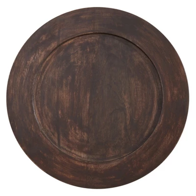 Saro Lifestyle Wood Charger, 13" Ø Round, Brown (Set Of 4) 6 Saro Lifestyle Wood Charger, 13" Ø Round, Brown (Set Of 4) - Image 4