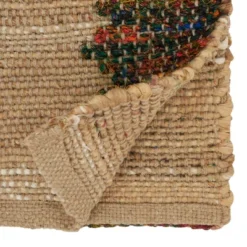 Saro Lifestyle Rainbow Rhythm Banded Table Runner, Multicolored, 14"x72"