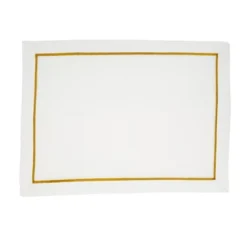 Saro Lifestyle Embroidered Line Design Placemat (Set Of 4) -Saro Lifestyle GUEST 66ec5184 b781 41c9 9ad7 72e910445a3f