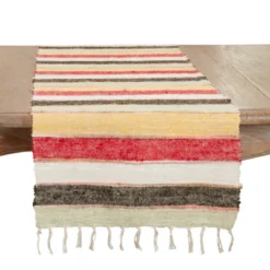 Saro Lifestyle Colorful Delight Striped Table Runner, Multicolored, 16"x72" 7 Saro Lifestyle Colorful Delight Striped Table Runner, Multicolored, 16"x72" -Saro Lifestyle GUEST 67729813 3522 4565 8d04 aa0b13926f43