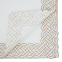 Saro Lifestyle Tablecloth With Braid Embroidered Design