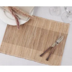 Saro Lifestyle Table Mats With Shimmering Banded Design (Set Of 4) -Saro Lifestyle GUEST 6a36c2a0 e4d3 463a a1e5 34a753793daf