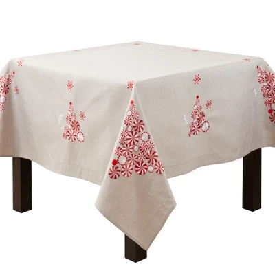 Saro Lifestyle Holiday Tablecloth With Peppermint Christmas Tree Design 7 Saro Lifestyle Holiday Tablecloth With Peppermint Christmas Tree Design - Image 5