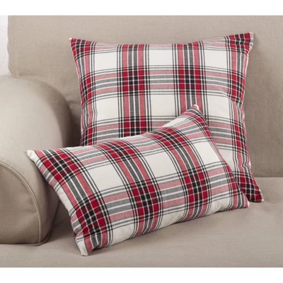 20"x20" Borland Plaid Down Filled Square Throw Pillow - Saro Lifestyle 4 20"x20" Borland Plaid Down Filled Square Throw Pillow - Saro Lifestyle - Image 2