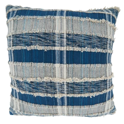Saro Lifestyle Striped Woven Cotton Throw Pillow With Down Filling 6 Saro Lifestyle Striped Woven Cotton Throw Pillow With Down Filling - Image 4
