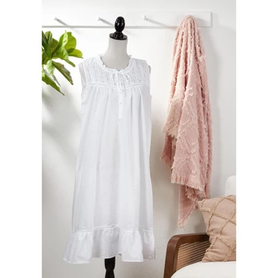 Saro Lifestyle Embroidered Sleeveless Nightgown 5 Saro Lifestyle Embroidered Sleeveless Nightgown - Image 3