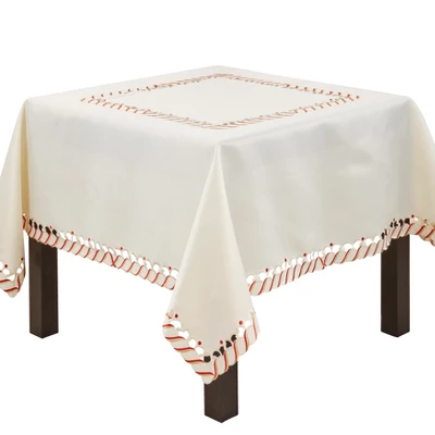 Saro Lifestyle Candy Cane Design Holiday Christmas Tablecloth 9 Saro Lifestyle Candy Cane Design Holiday Christmas Tablecloth - Image 7