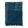 Saro Lifestyle Saro Lifestyle Mudcloth Design Throw Blanket, Indigo, 50"x60" -Saro Lifestyle GUEST 6f9fce65 4eaf 448e 9315 1df25354d4e6
