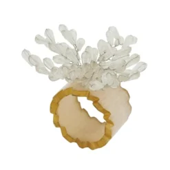 Saro Lifestyle Beaded Bliss Resin Napkin Ring (Set Of 4) 10 Saro Lifestyle Beaded Bliss Resin Napkin Ring (Set Of 4) -Saro Lifestyle GUEST 73e08301 c74f 4528 b31e 7af94d173baa