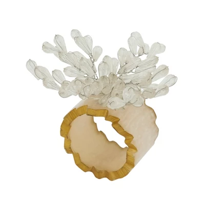 Saro Lifestyle Beaded Bliss Resin Napkin Ring (Set Of 4) 6 Saro Lifestyle Beaded Bliss Resin Napkin Ring (Set Of 4) - Image 4