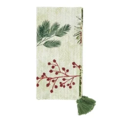 Saro Lifestyle Pine Needle And Red Berry Design Holiday Table Napkins (Set Of 4) -Saro Lifestyle GUEST 76e2848f f525 4114 87bc 2e0a04bd4e9b