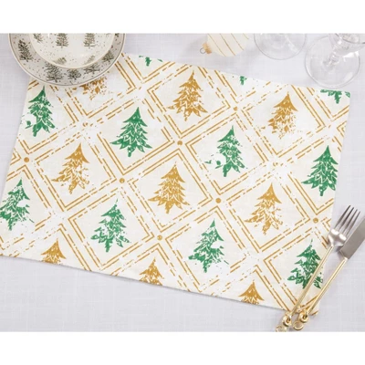 Saro Lifestyle Holiday Placemats With Christmas Trees Design (Set Of 4) 5 Saro Lifestyle Holiday Placemats With Christmas Trees Design (Set Of 4) - Image 3