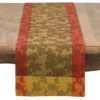 Saro Lifestyle Fall Foliage Autumn Leaves Design Jacquard Cotton Table Runner, 13"x72", Multicolored -Saro Lifestyle GUEST 77debb11 43ad 47e8 9700 b73638367a08