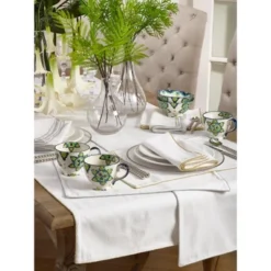 Saro Lifestyle Luana Collection Metallic Trimmed Placemats (Set Of 4)