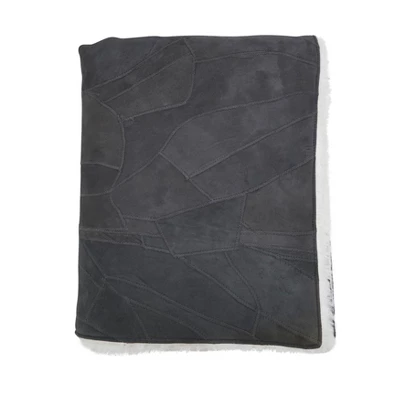 Saro Lifestyle Artisan Patchwork Leather Throw 8 Saro Lifestyle Artisan Patchwork Leather Throw - Image 6
