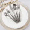 Saro Lifestyle Sleek Ribbed Flatware (Set Of 5), Silver -Saro Lifestyle GUEST 796f0674 d5f8 481e 8cdd 0dc9234cd63d