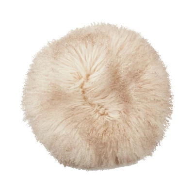 Saro Lifestyle Mongolian Lamb Fur Stool 4 Saro Lifestyle Mongolian Lamb Fur Stool - Image 2