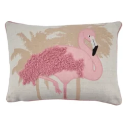 Saro Lifestyle Flamingo Design Throw Pillow With Poly Filling -Saro Lifestyle GUEST 7a4f4af7 dc1a 4b08 b3af 25f3eab88f16